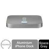Aquarius Aluminium Phone Dock Compatible with Eight-Pin Devices, Space Grey Aquarius
